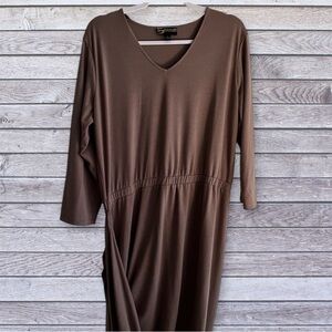Serena Williams tan asymmetrical dress xl